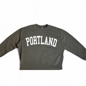 Wild Fable Portland Graphic Crewneck Sweater - Dark Gray